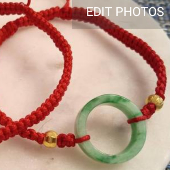 Natural Burmese Jadeite Jade and 24K Solid Gold Lu - Picture 3 of 5